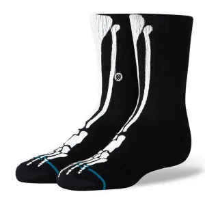 Stance Kids' Bones Crew Sock Black