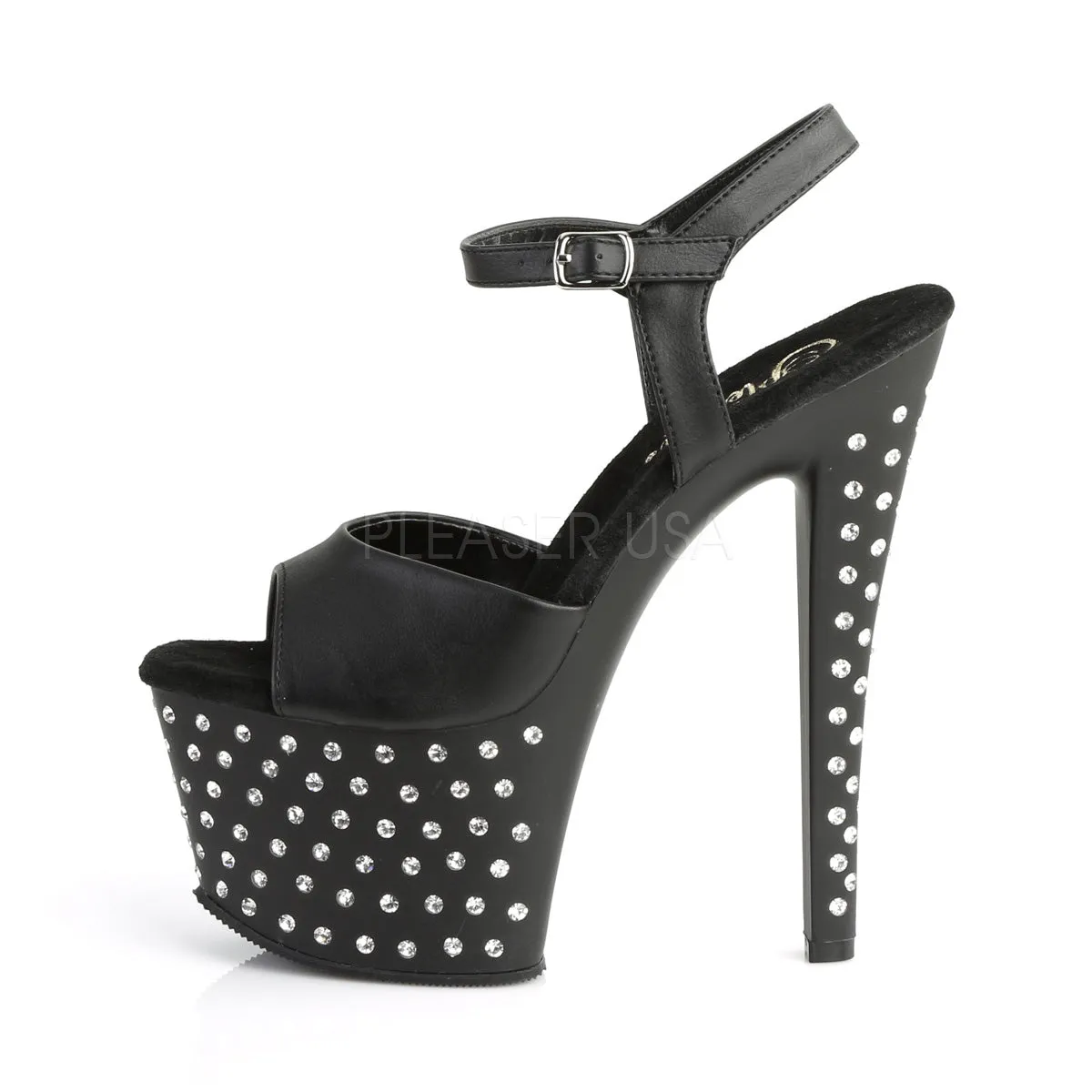 STARDUST-709  Black Faux Leather/Black Matte
