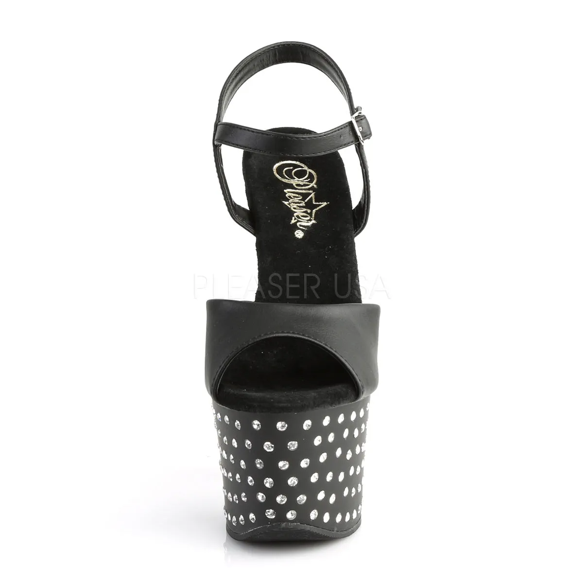 STARDUST-709  Black Faux Leather/Black Matte