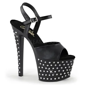 STARDUST-709  Black Faux Leather/Black Matte