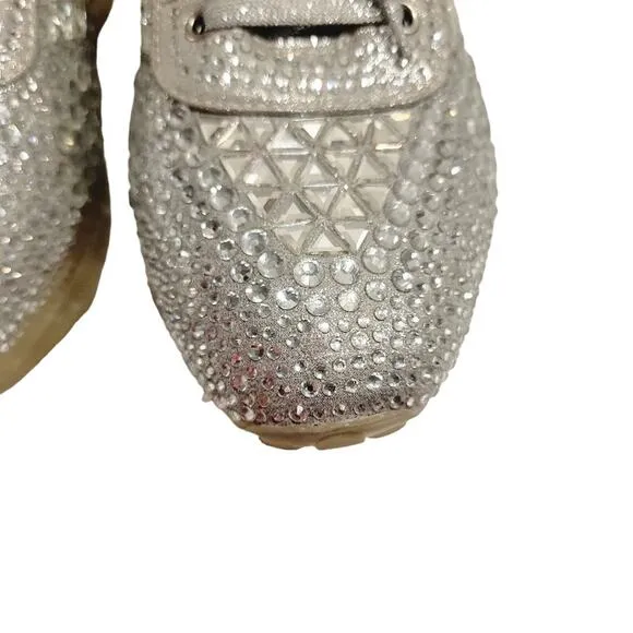 Steve Madden Sneakers Rhinestones Men's Sz 11 Lace Up Corona Shoes