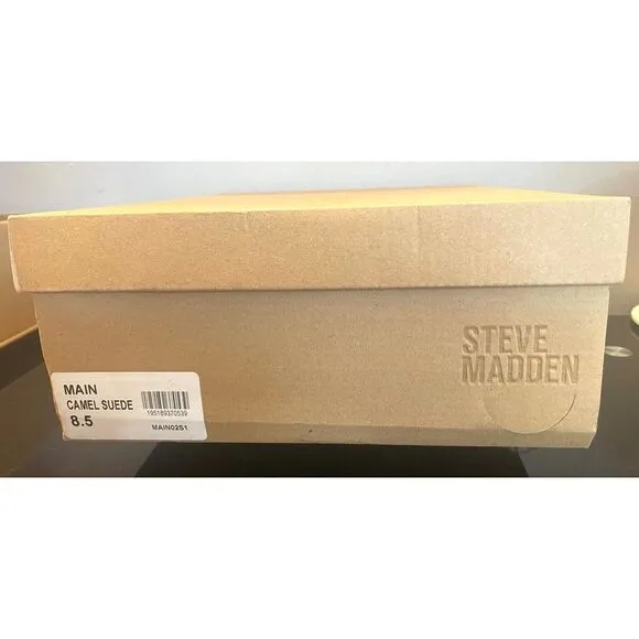 Steve Madden Main Tan Suede Ankle Platform Boots Women’s Shoes Size 8.5 Medium