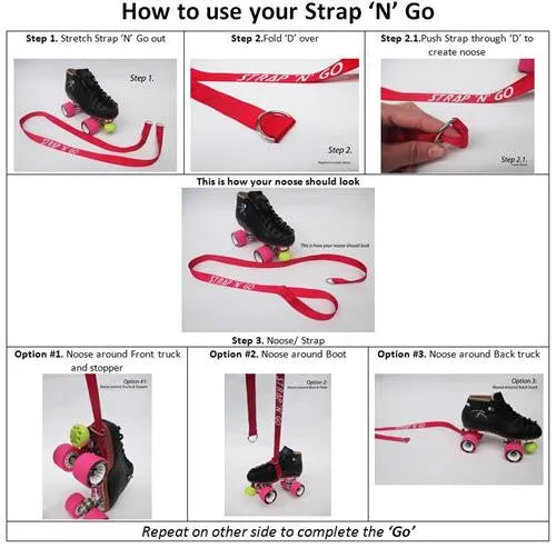 Strap N Go Skate Noose/Leash - Plain Colours