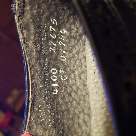 Stuart McGuire Classic Wing Tip Shoe Black Leather Oxford Size 10D