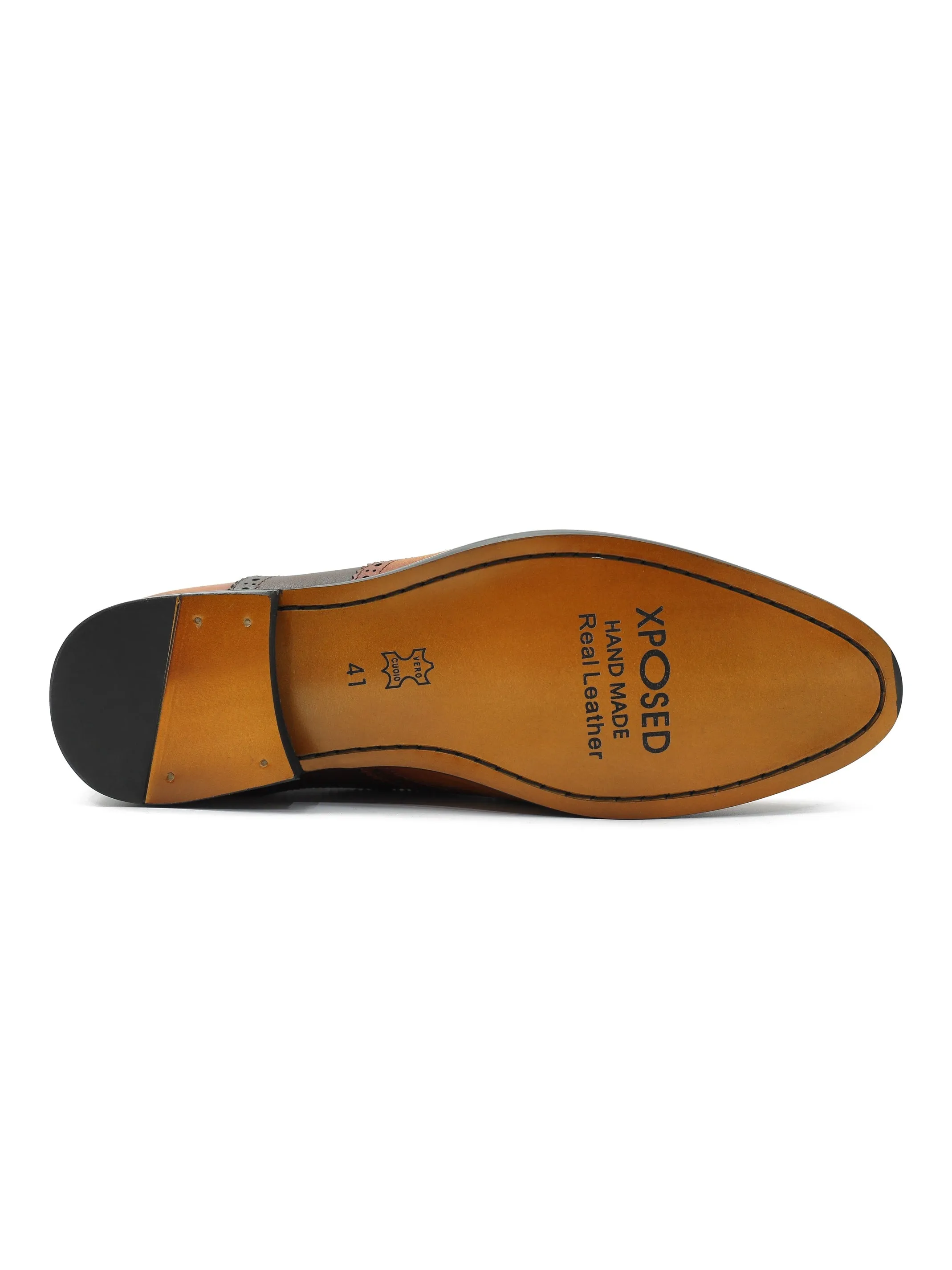 TAN LEATHER BROGUES