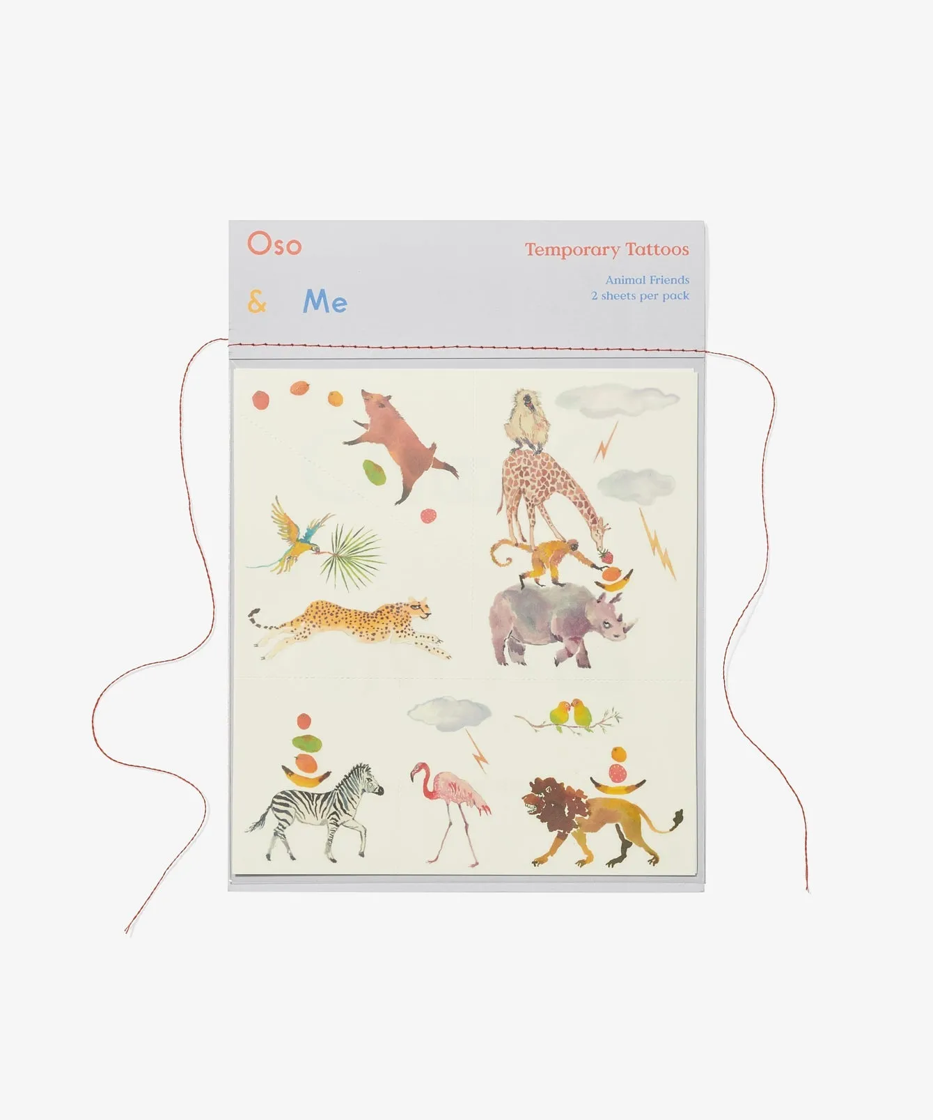 Temporary Tattoo Set, Animal Friends