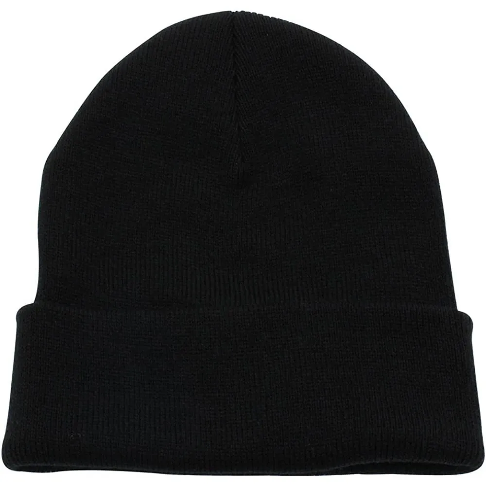 Top Level Beanie Men Women - Unisex Cuffed Plain Skull Knit Hat Cap | Multiple Colors