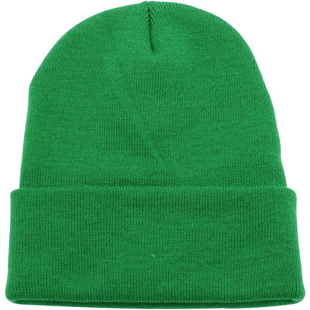 Top Level Beanie Men Women - Unisex Cuffed Plain Skull Knit Hat Cap | Multiple Colors