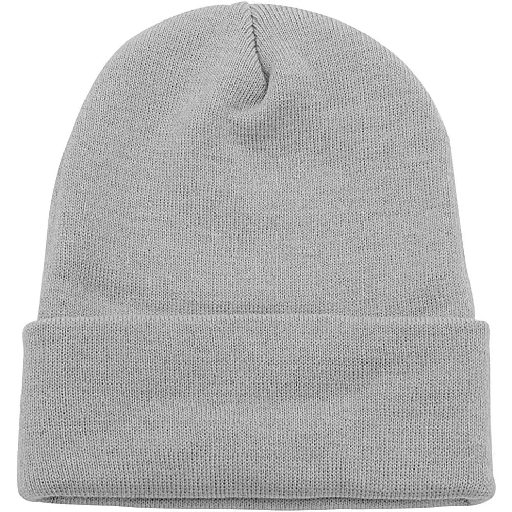 Top Level Beanie Men Women - Unisex Cuffed Plain Skull Knit Hat Cap | Multiple Colors