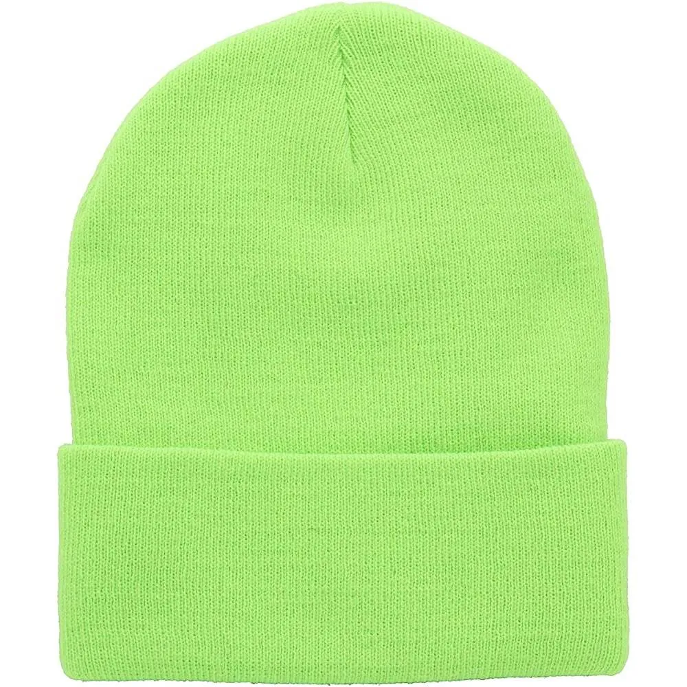 Top Level Beanie Men Women - Unisex Cuffed Plain Skull Knit Hat Cap | Multiple Colors