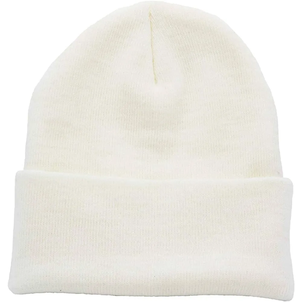 Top Level Beanie Men Women - Unisex Cuffed Plain Skull Knit Hat Cap | Multiple Colors