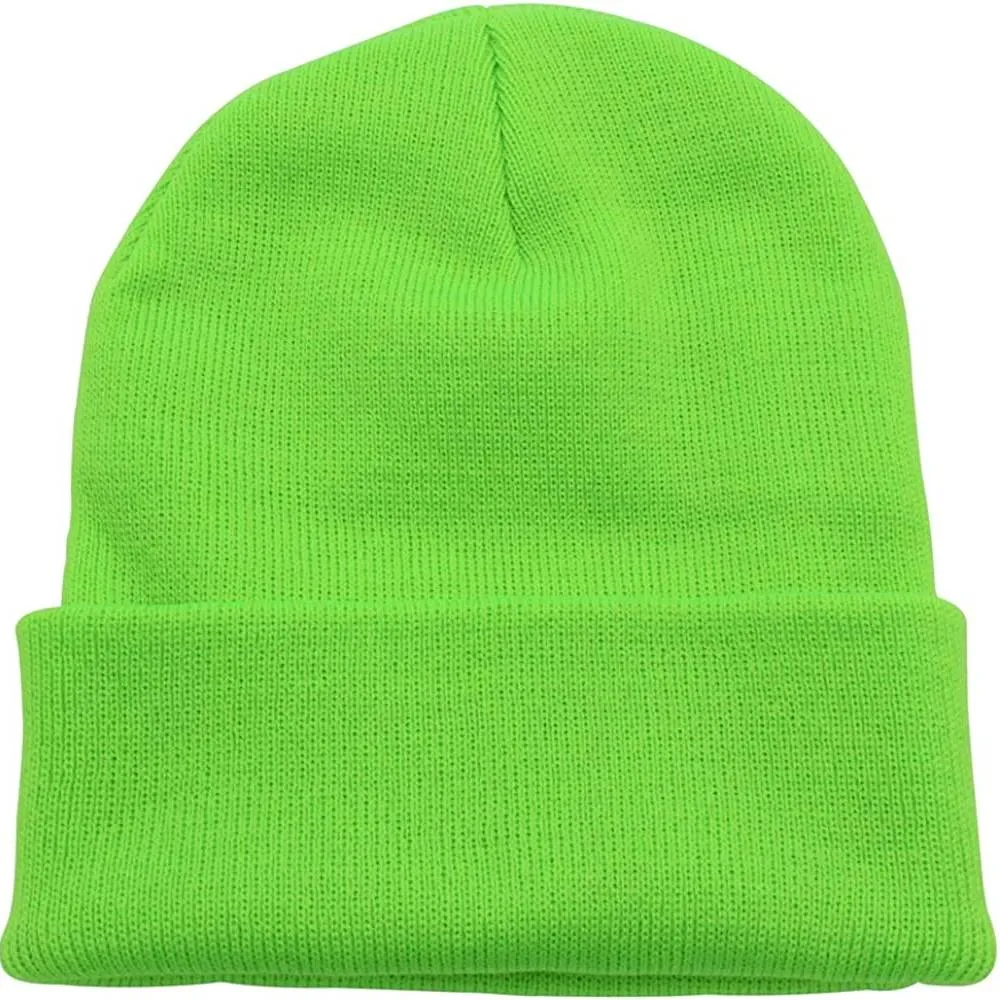 Top Level Beanie Men Women - Unisex Cuffed Plain Skull Knit Hat Cap | Multiple Colors
