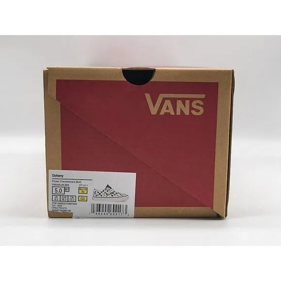 Vans Missy Doheny Flower Daisy Checkerboard White Shoes Size 5