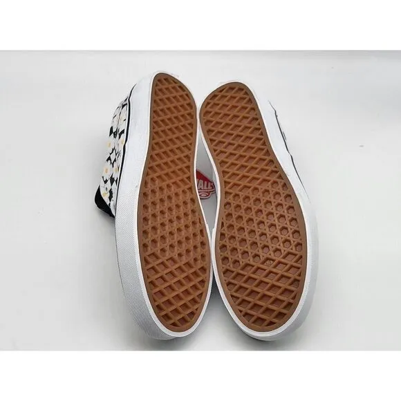 Vans Missy Doheny Flower Daisy Checkerboard White Shoes Size 5