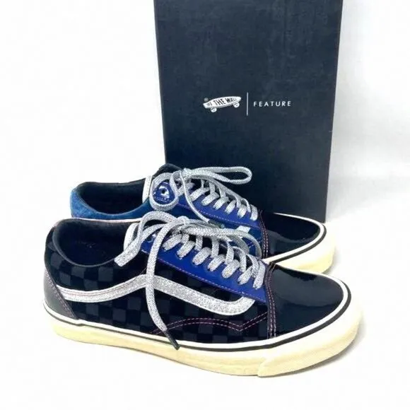 Vans Og Old Skool Lx Black Skateboarding Men's VN0A38FW03E Leather Patent Velvet