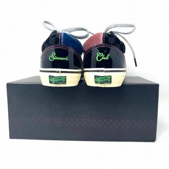 Vans Og Old Skool Lx Black Skateboarding Men's VN0A38FW03E Leather Patent Velvet