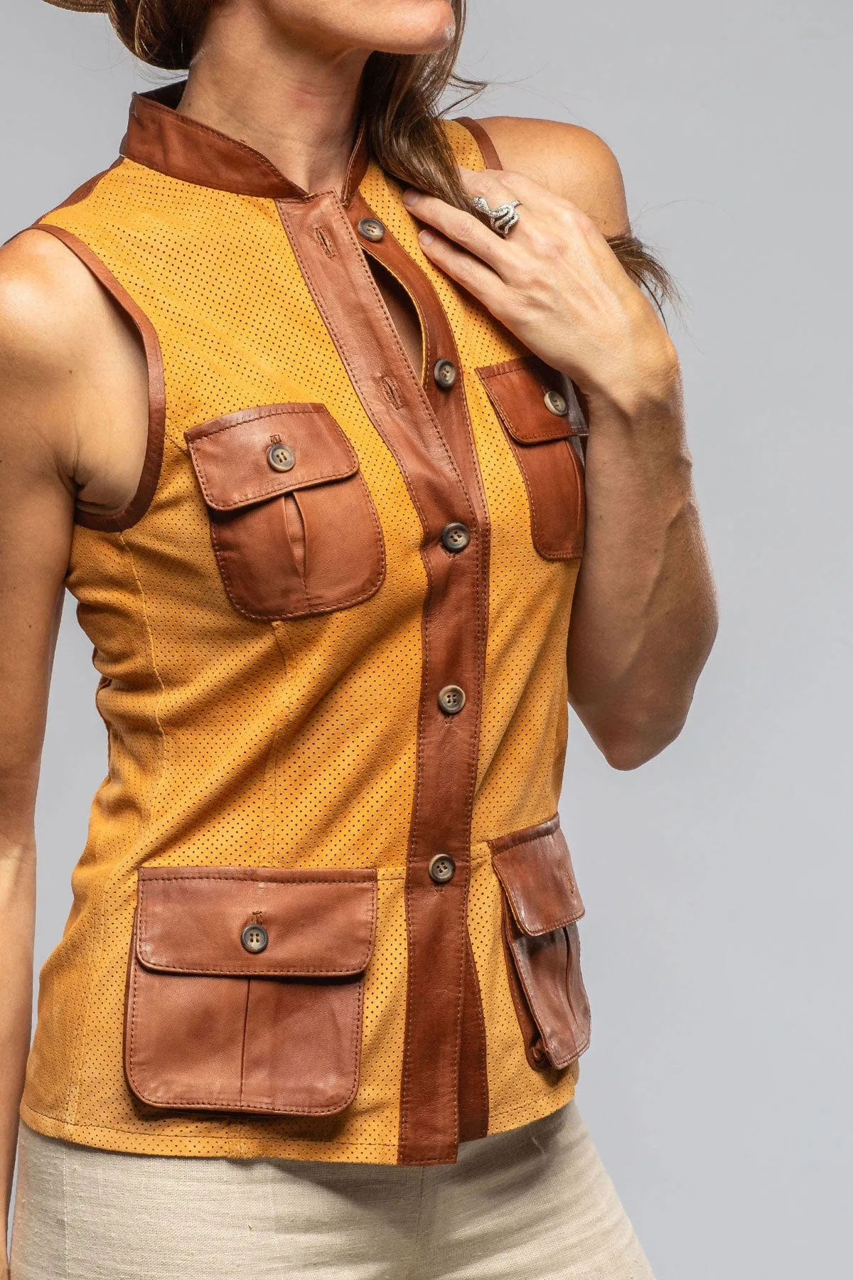 Vittoria Perforated Leather Vest