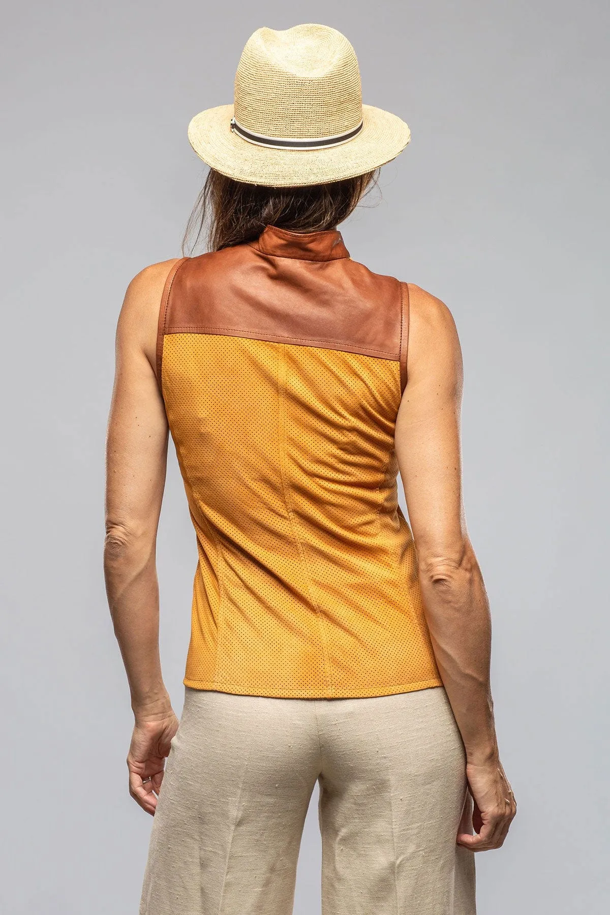 Vittoria Perforated Leather Vest