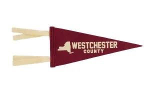 Westchester County Crimson Felt Pennant