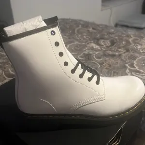 White patent leather doc martens