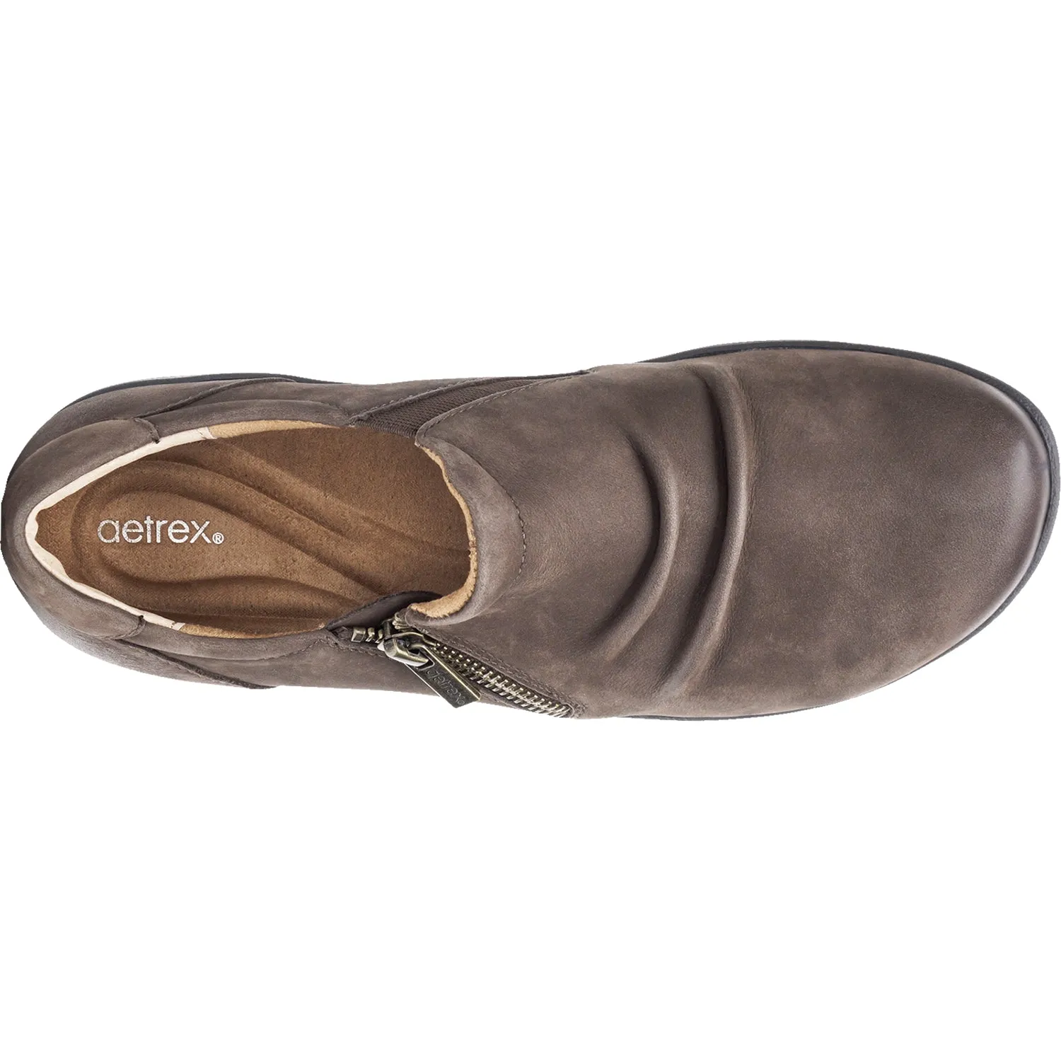 Women's Aetrex Katie Dark Earth Leather