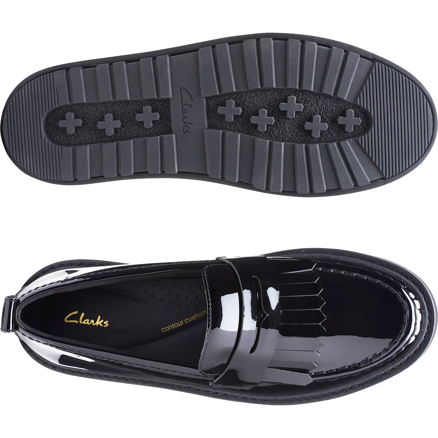 Women's Clarks Orianna Loafer Black Patent Leather