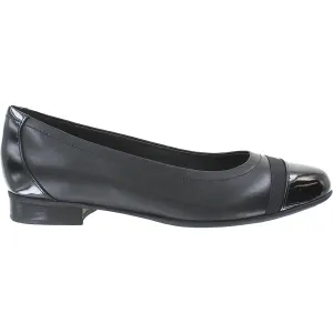 Women's Clarks Un Blush Cap 2 Black Combi Leather