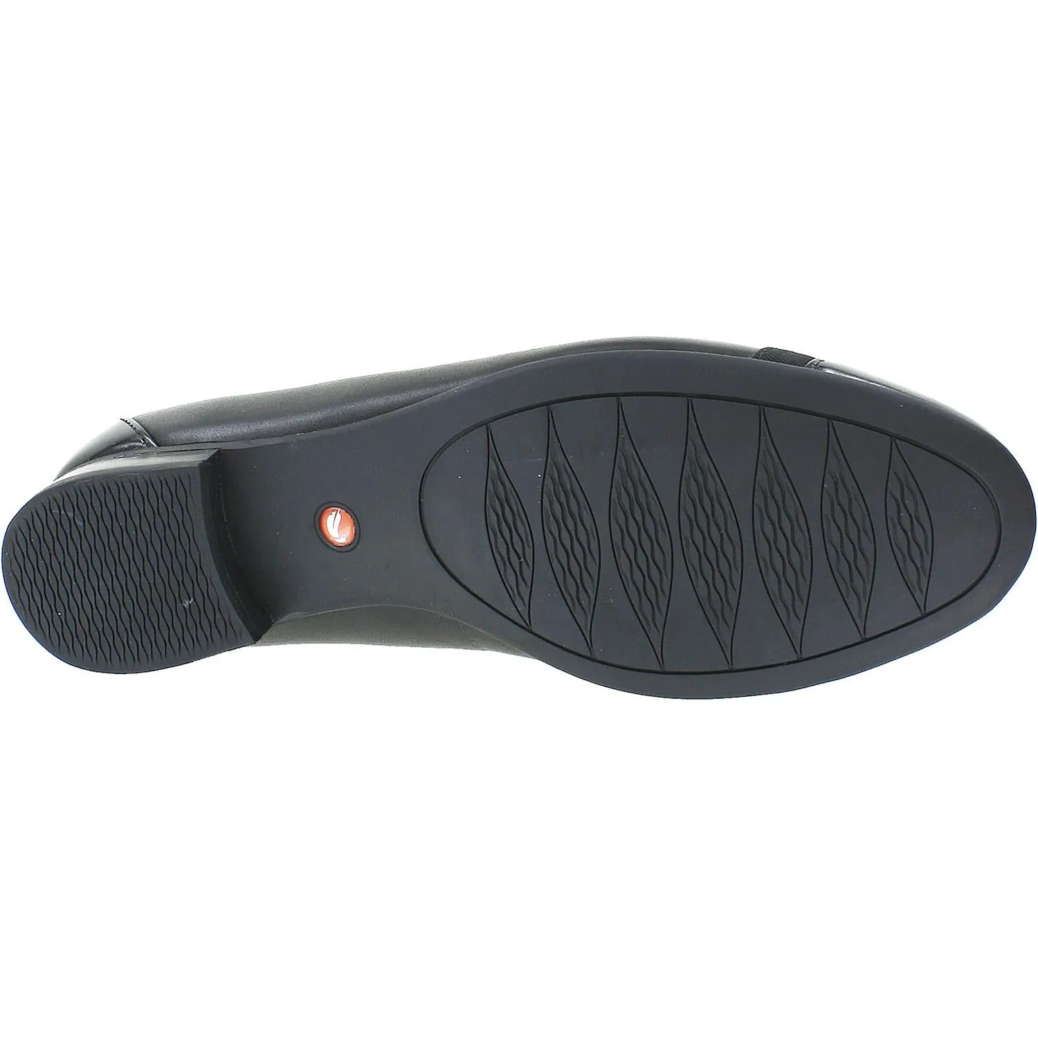 Women's Clarks Un Blush Cap 2 Black Combi Leather