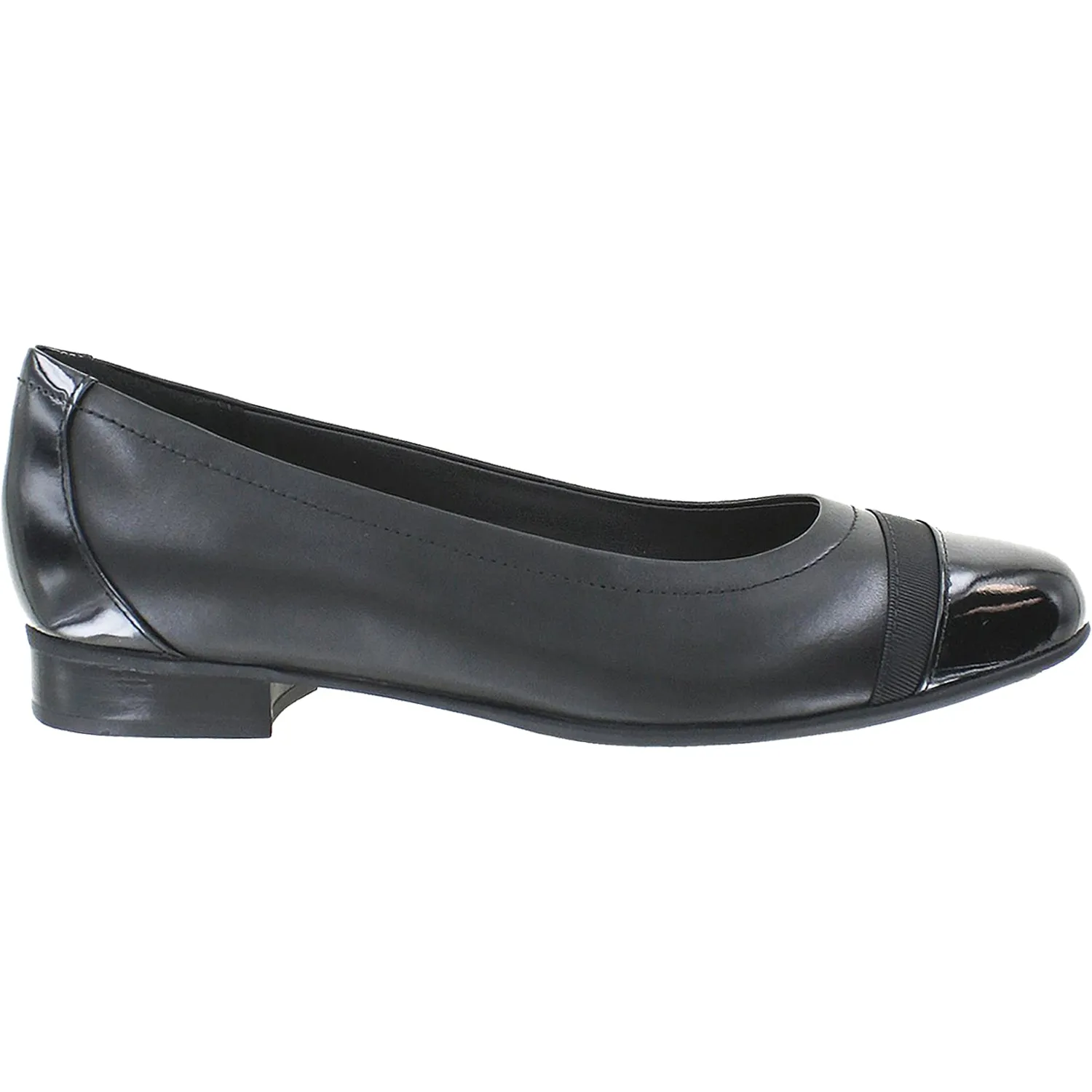 Women's Clarks Un Blush Cap 2 Black Combi Leather