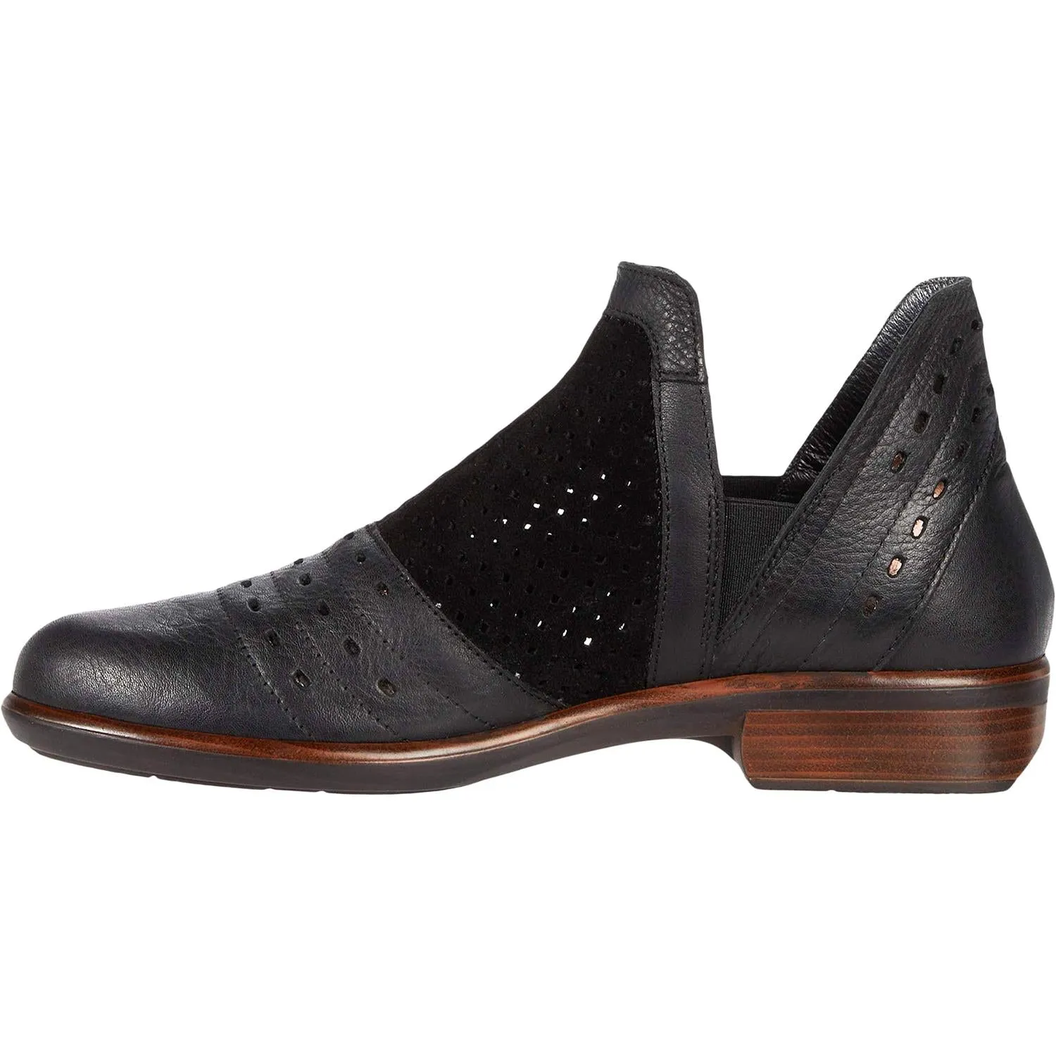 Women's Naot Rivotra Black Leather/Suede