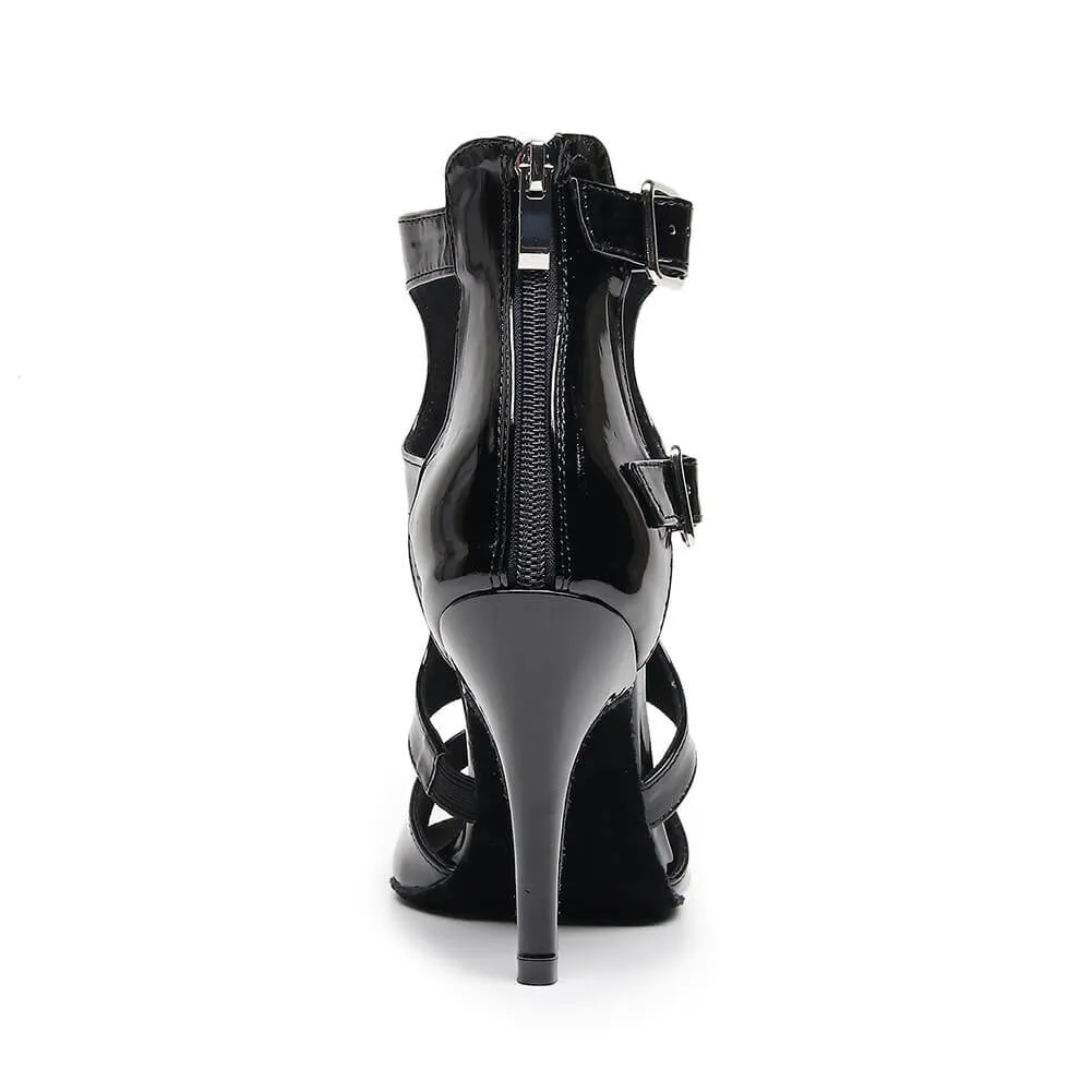 Women's patent leather Latin ballroom dance shoes