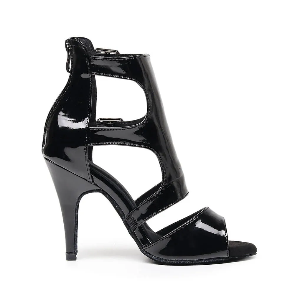 Women's patent leather Latin ballroom dance shoes