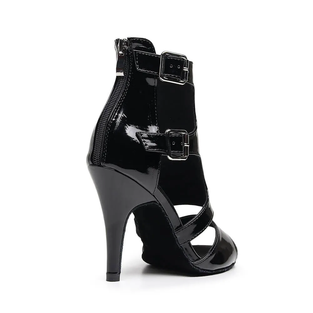 Women's patent leather Latin ballroom dance shoes