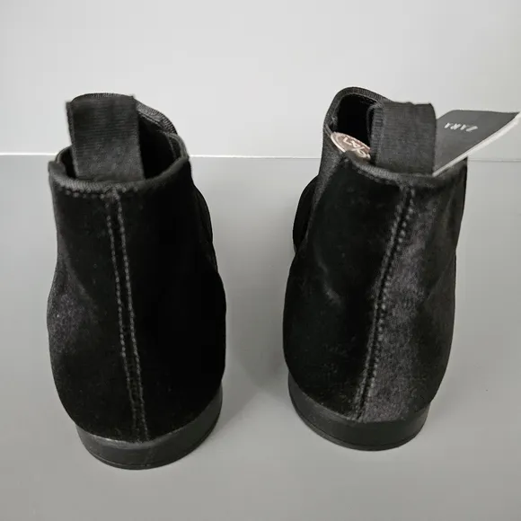 Zara Mens Black Chelsea Ankle Boots US 7 Velure Velvet Dressy Party Wedding Prom