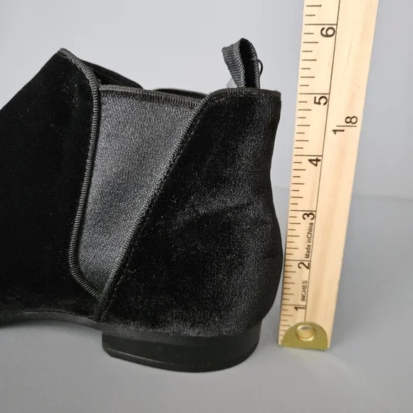 Zara Mens Black Chelsea Ankle Boots US 7 Velure Velvet Dressy Party Wedding Prom
